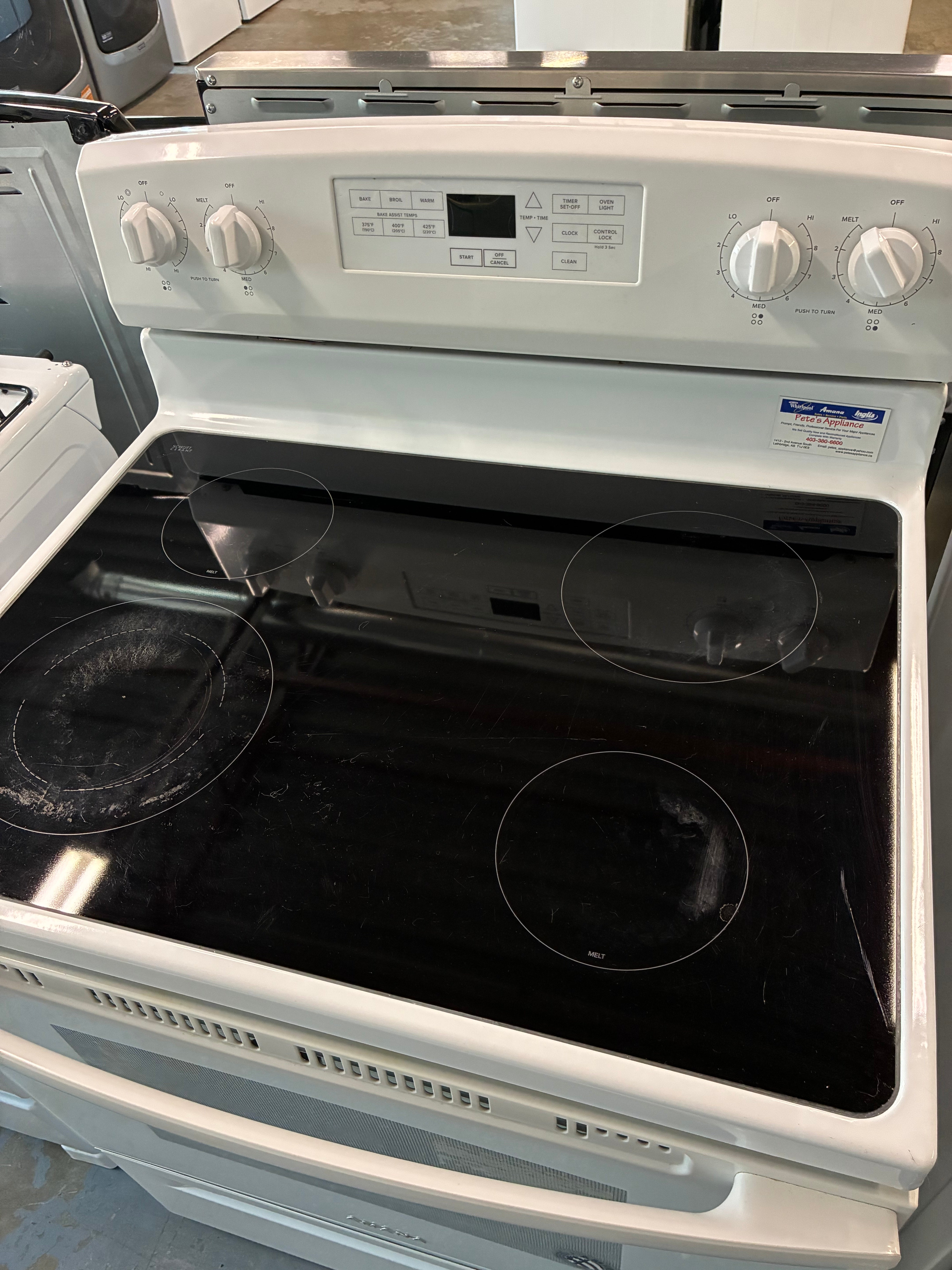 Amana Range Flat Surface Glasstop