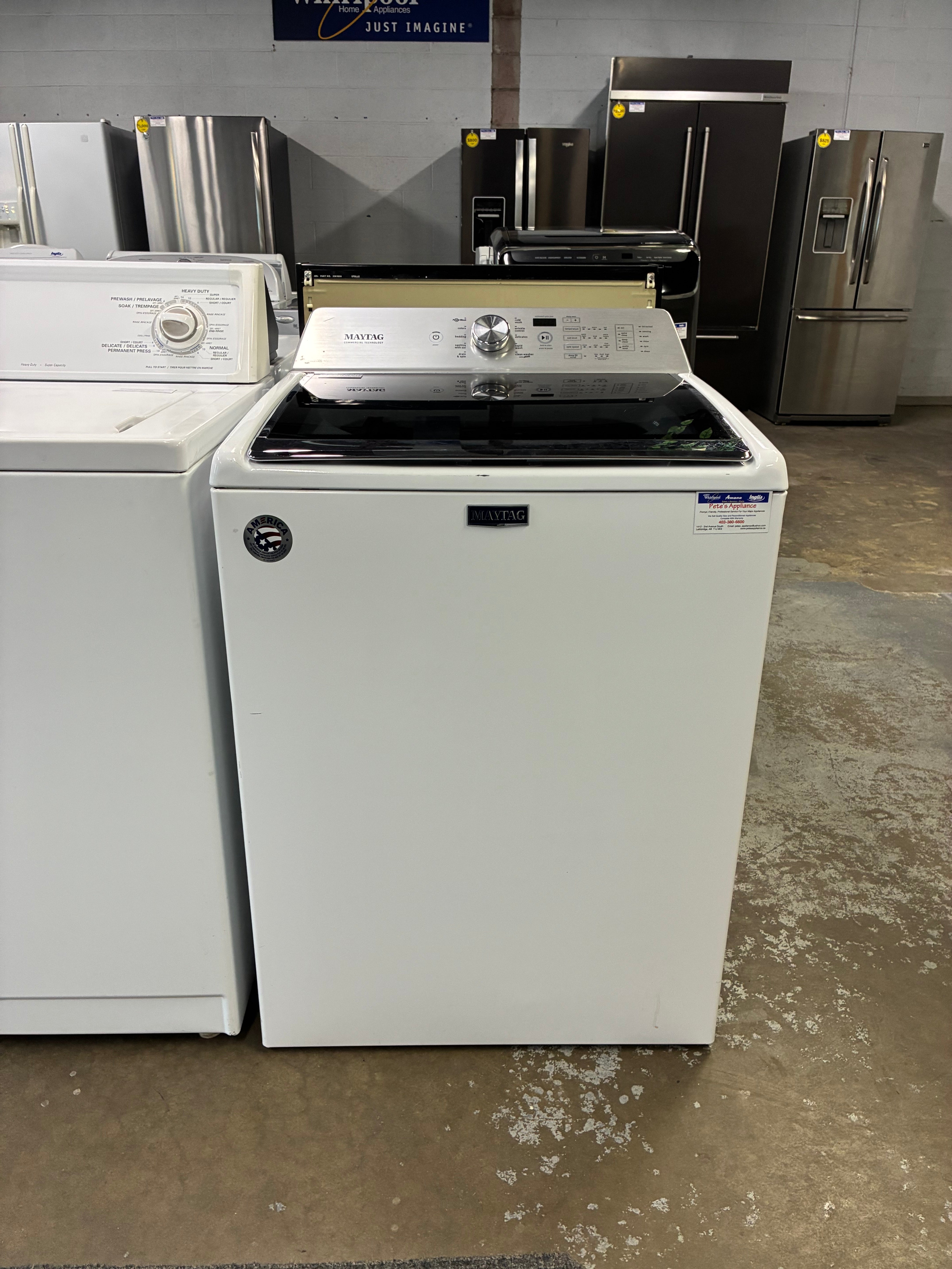 Maytag Top Load Washing Machine with Glass Top