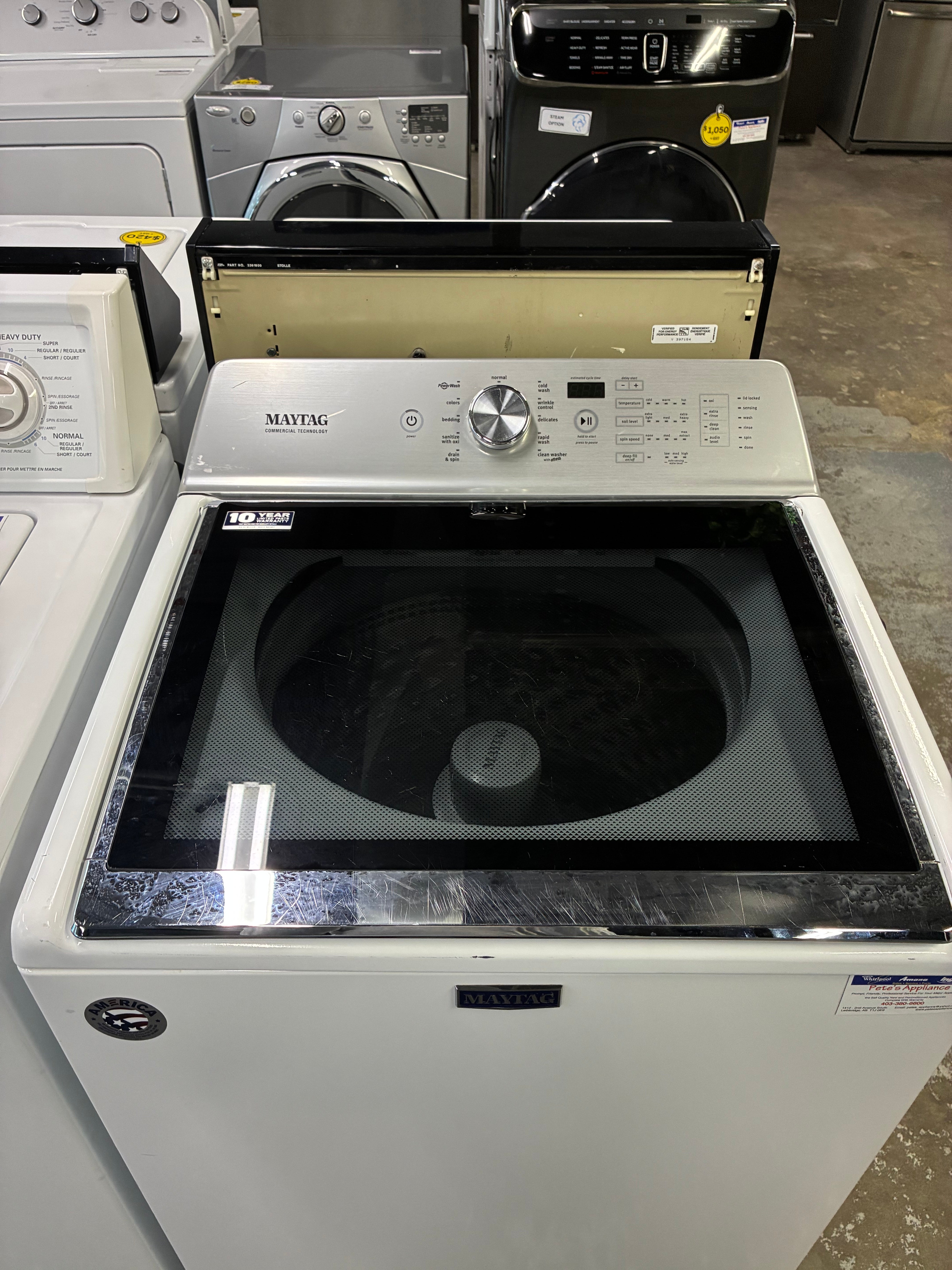 Maytag Top Load Washing Machine with Glass Top