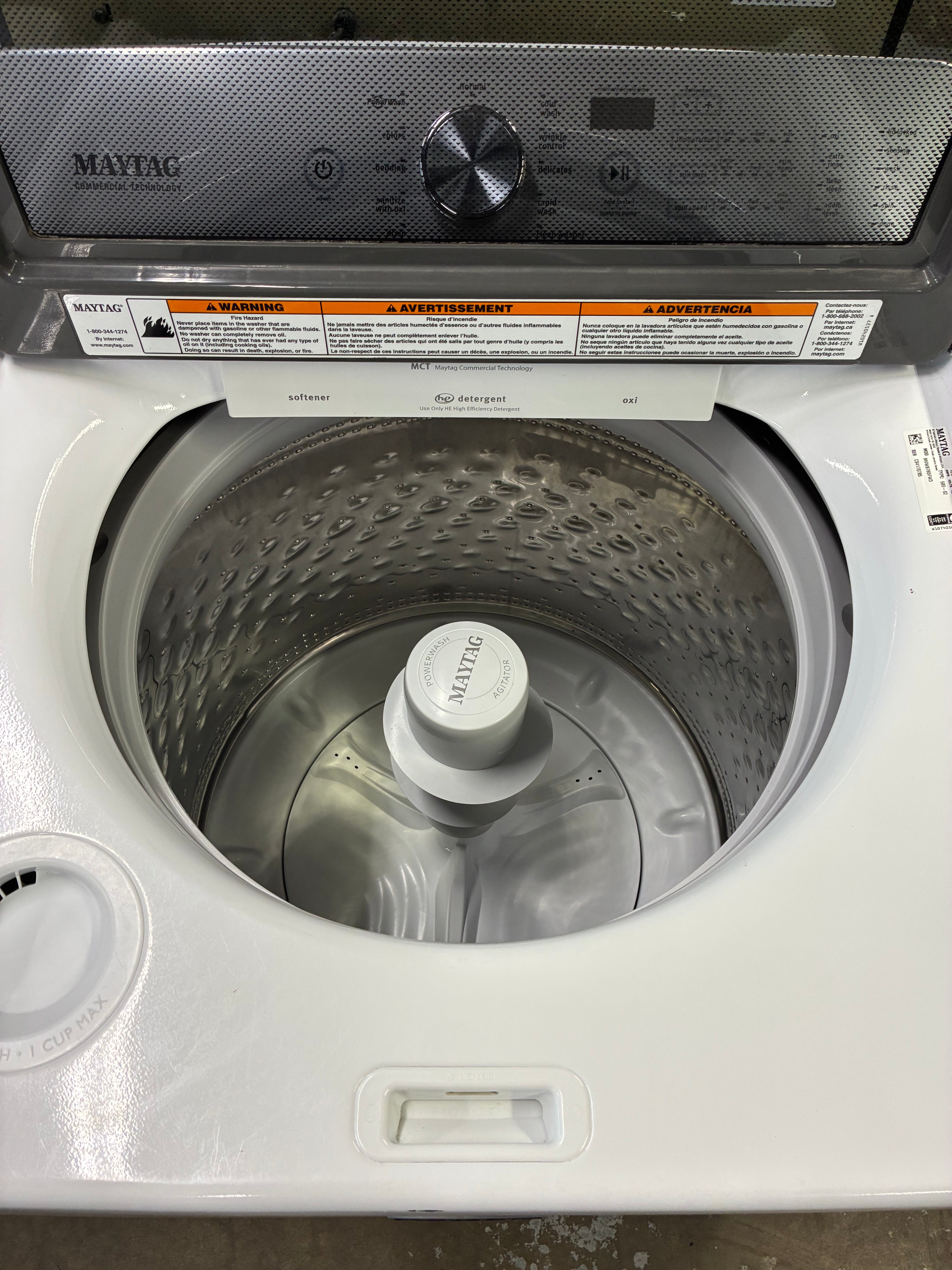 Maytag Top Load Washing Machine with Glass Top