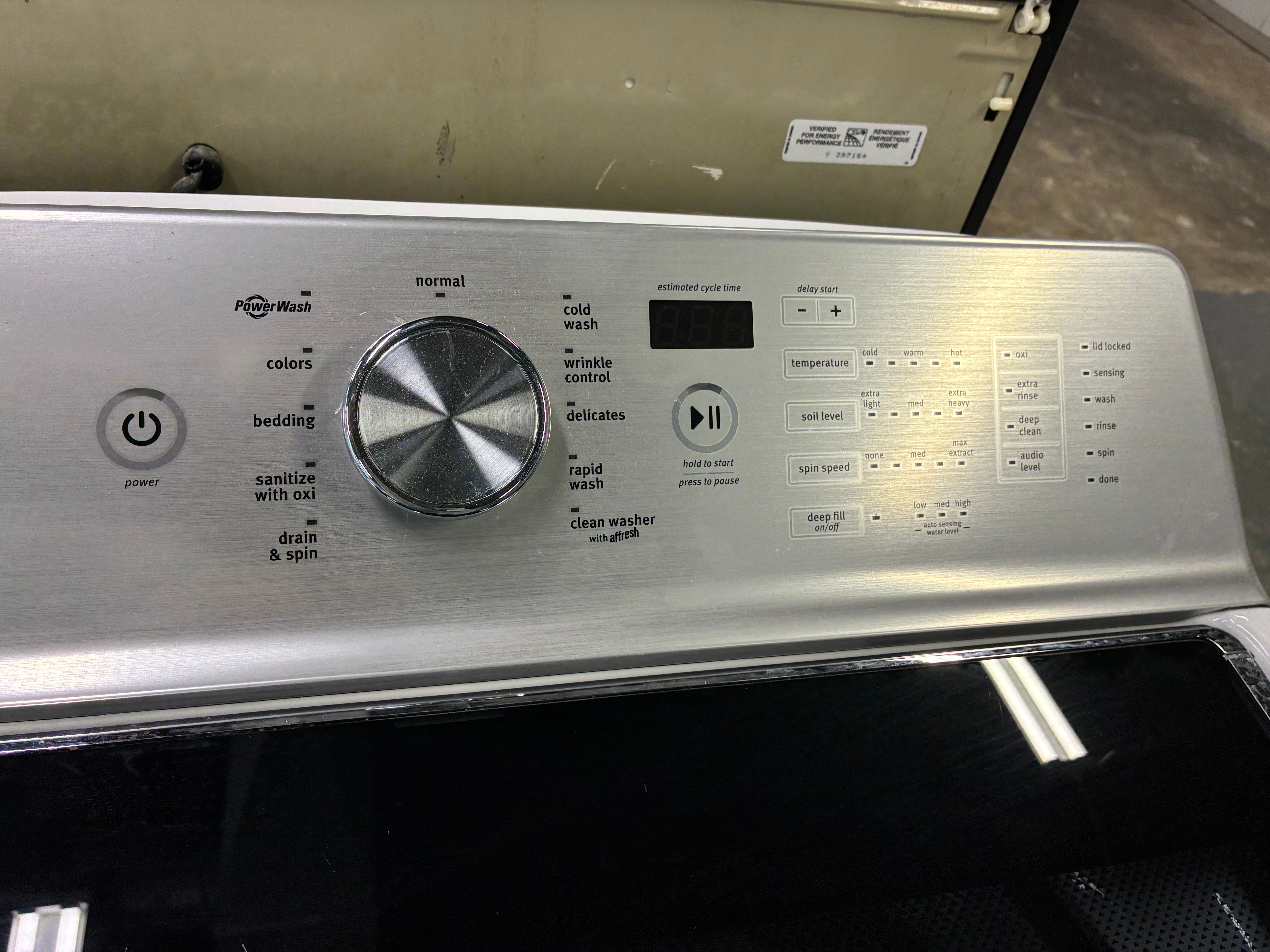 Maytag Top Load Washing Machine with Glass Top