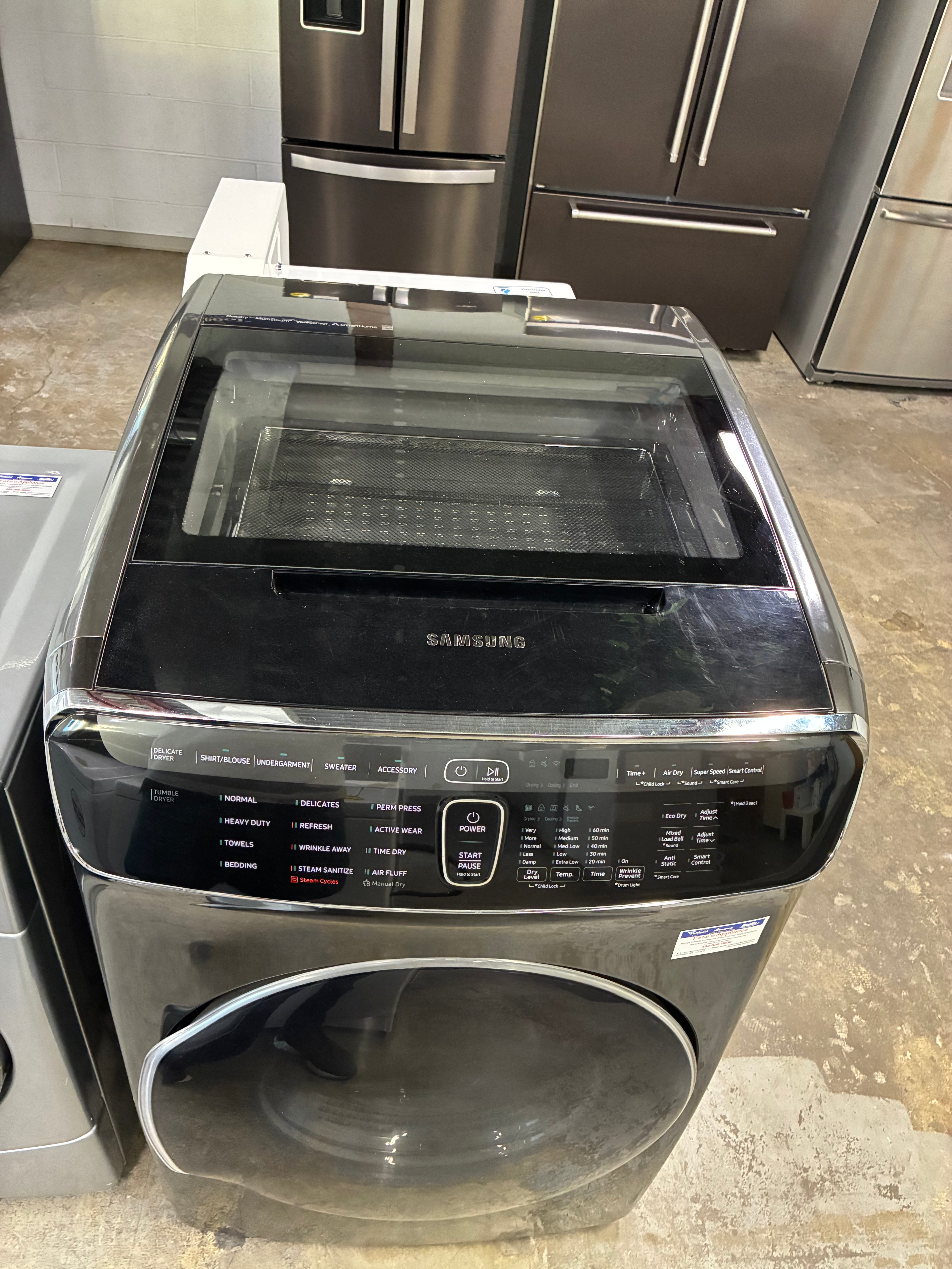 Samsung Front Load Dryer With Steam Large Capacity with Upper Delicate Dryer