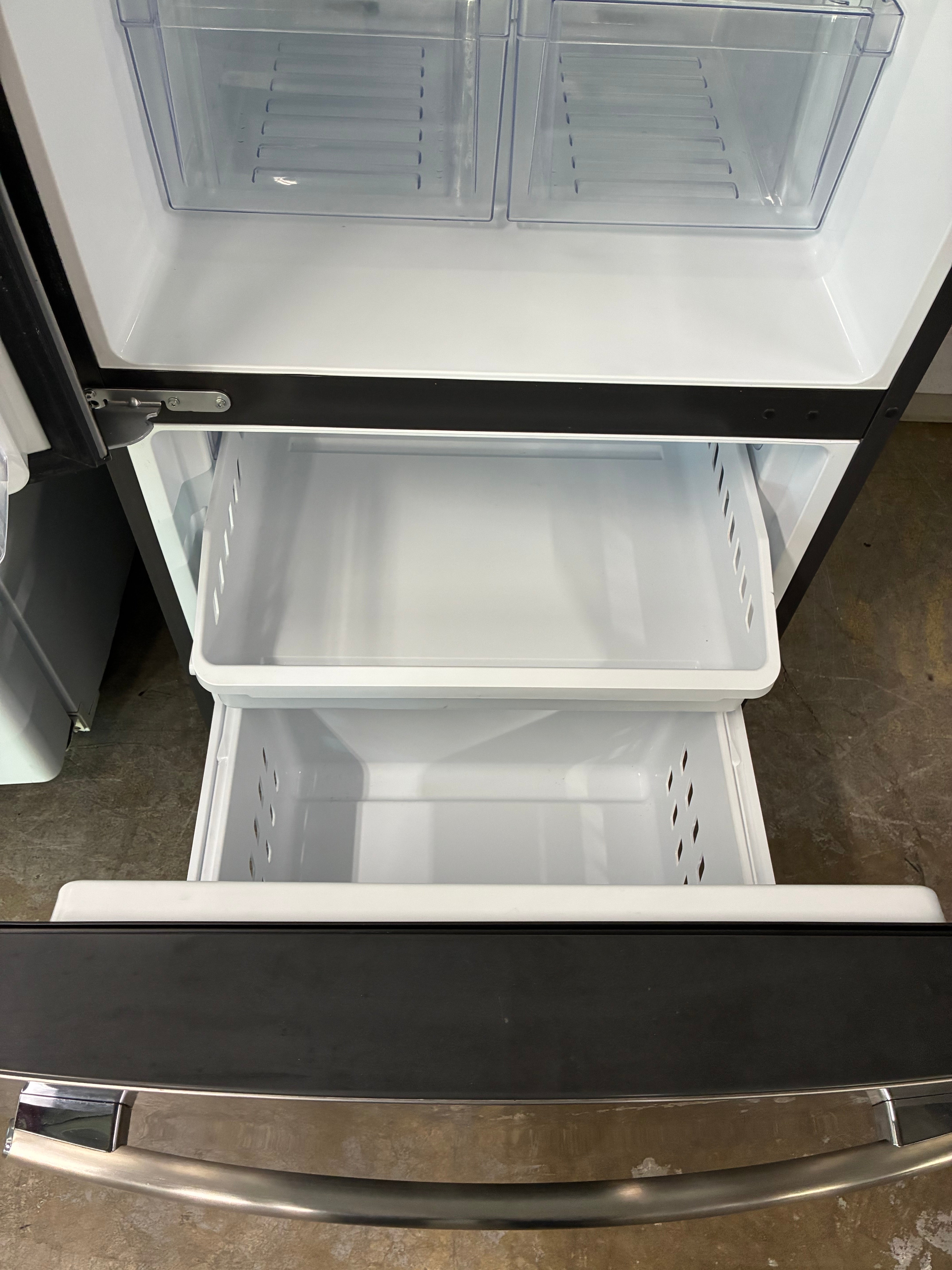 GE Refrigerator Stainless Steel Large Capacity Bottom Freezer 21 Cu.Ft.