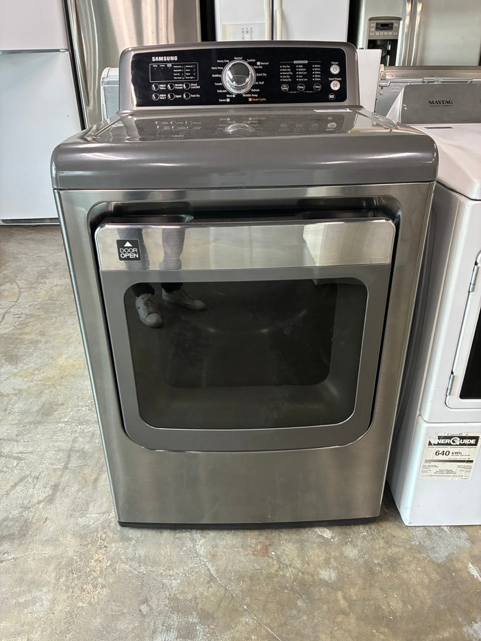 Samsung Top Load Dryer with Glass Door and Steam Cycle