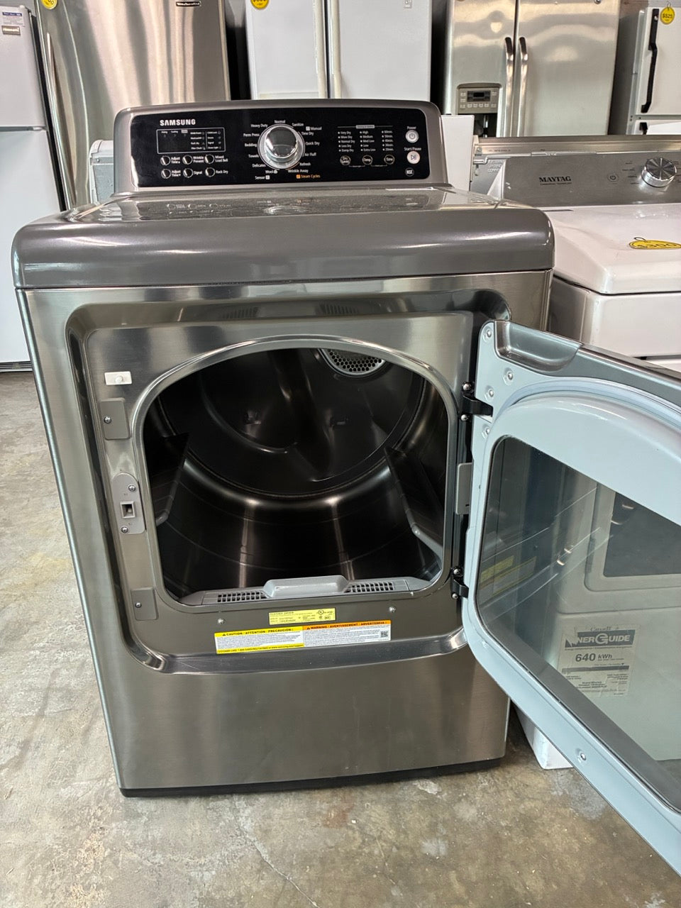 Samsung Top Load Dryer with Glass Door and Steam Cycle