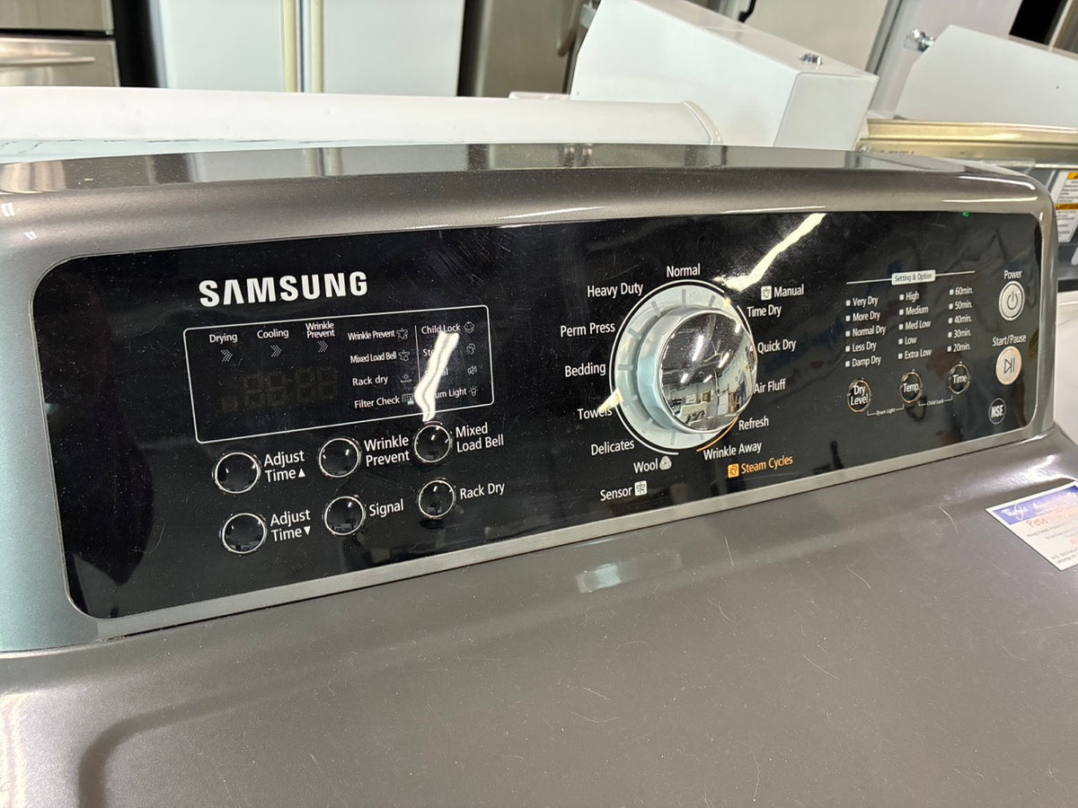 Samsung Top Load Dryer with Glass Door and Steam Cycle