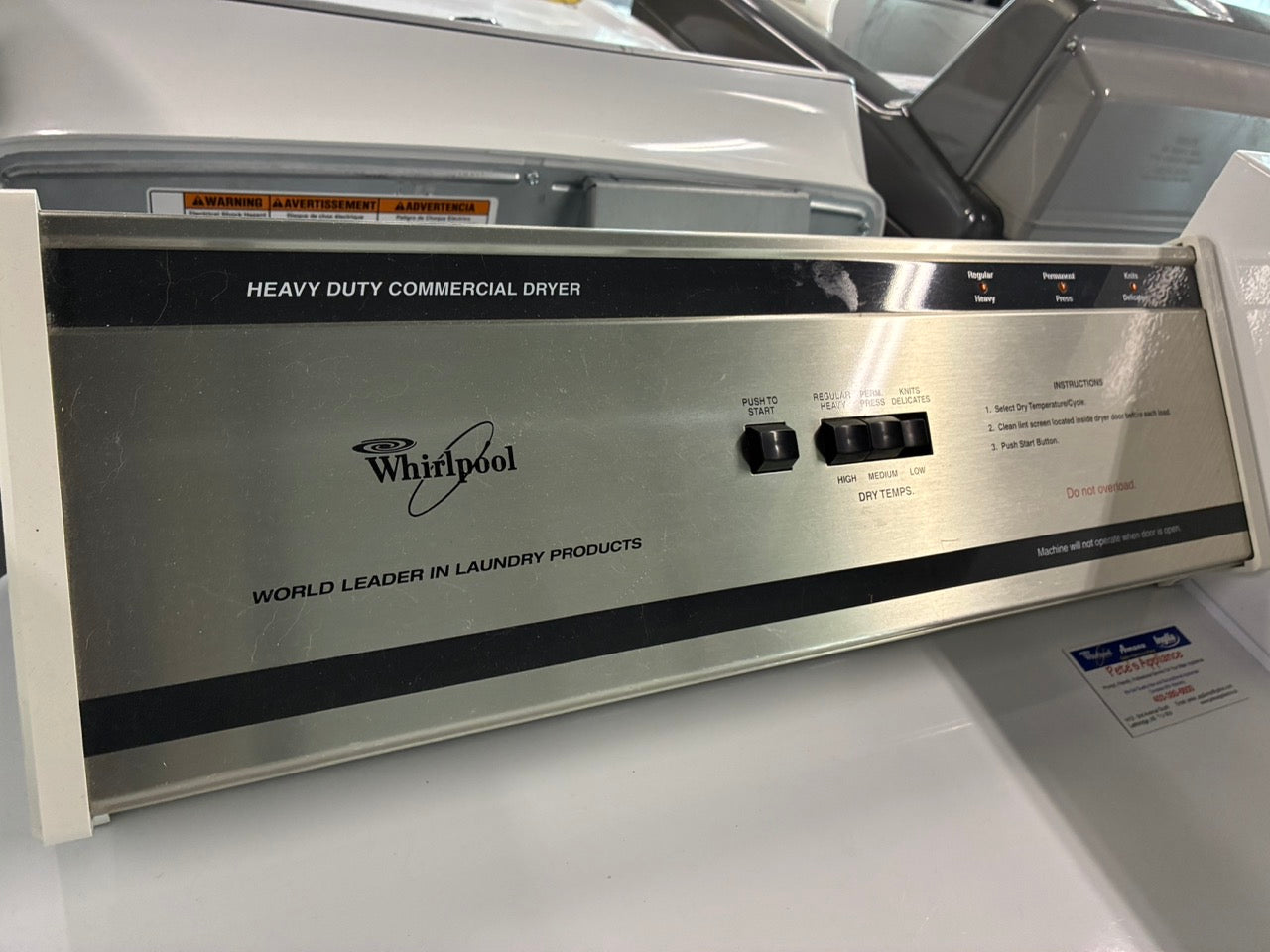 Whirlpool Dryer Coin Operated Front Load