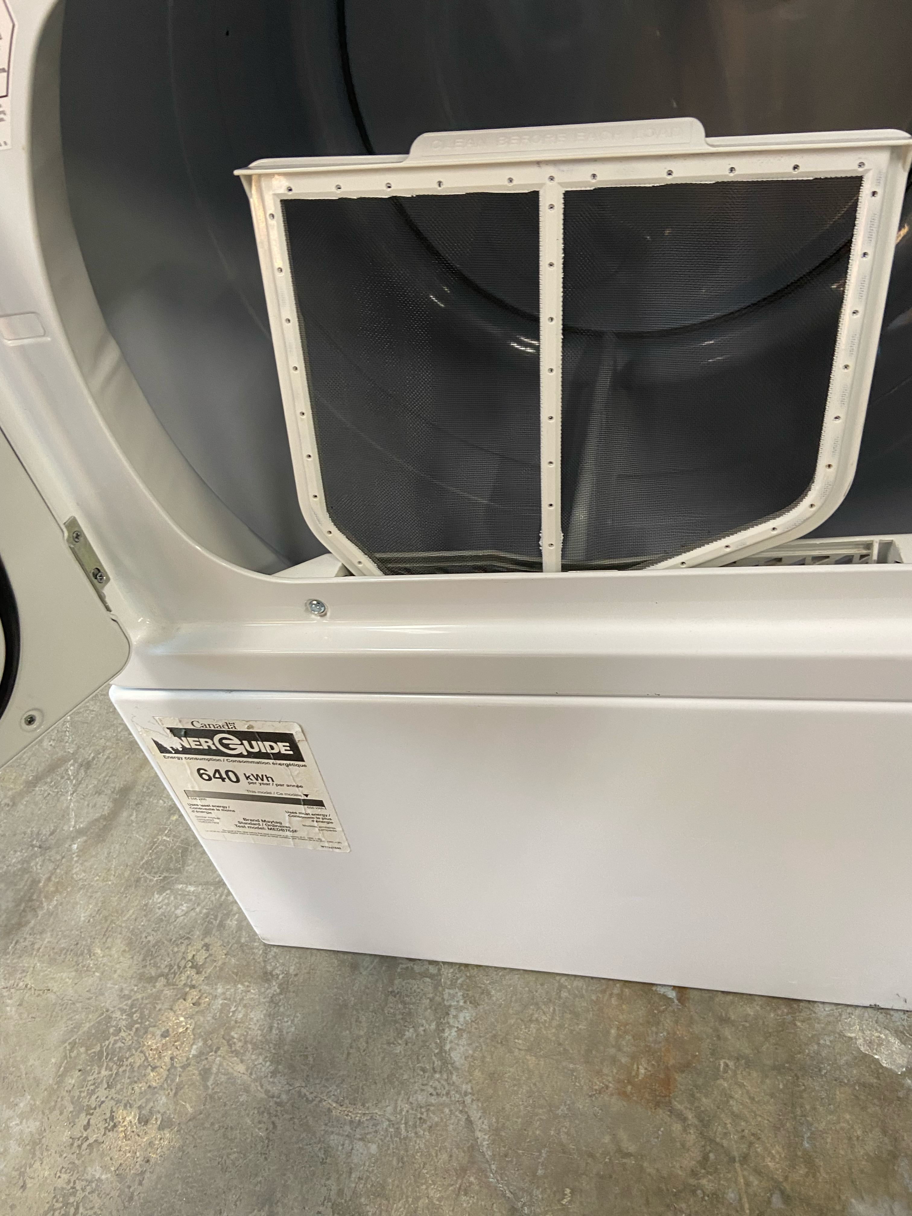 Maytag Dryer Top Load with Glass Door