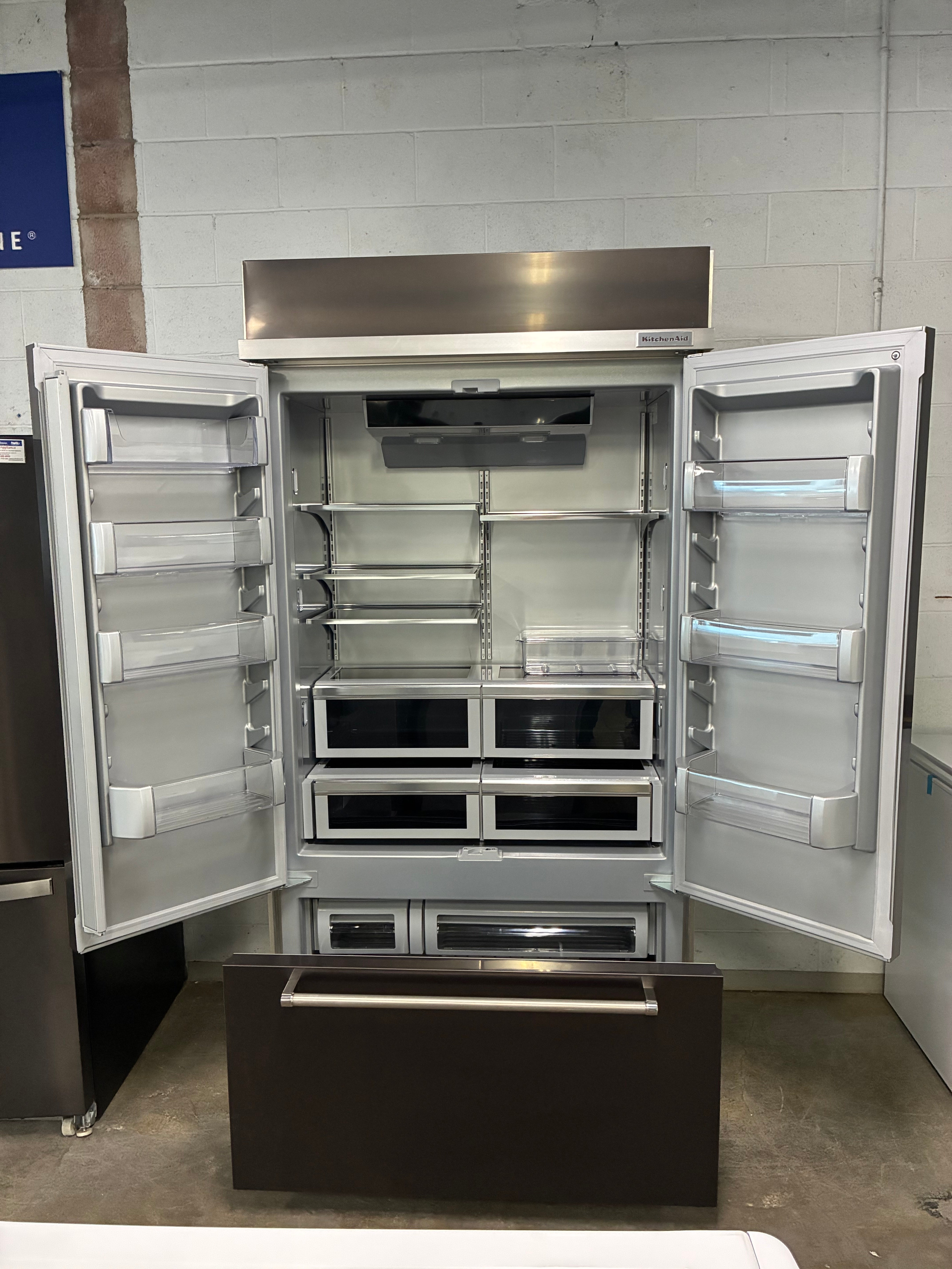 Built-in Refrigerator KitchenAid French Doors Large Capacity 42"